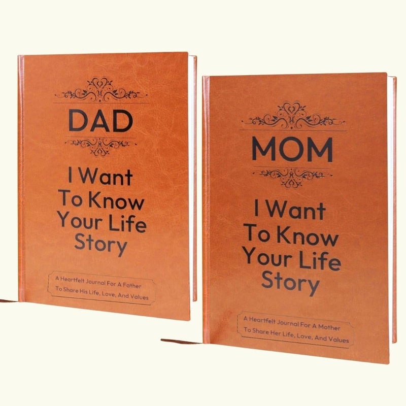 XKFCFC Mom And Dad I Want to Know Your Life Story Journal (Hardcover). This Journal, Which Includes 250+ Prompt Questions, Is A Sentimental Fathers Day Gift For Dad Thanksgiving Day, Birthdays & Christmas. - Image 1